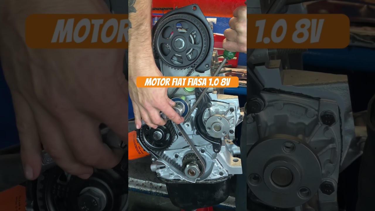 Tensionamento da Correia Dentada do Motor Fiat Fiasa 1.0 8V #shorts #oficina #mecanica #arocar