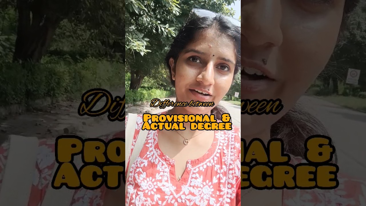 Provisional degree & Actual college degree ✨ #ytshorts #delhiuniversity #provisionalcertificate