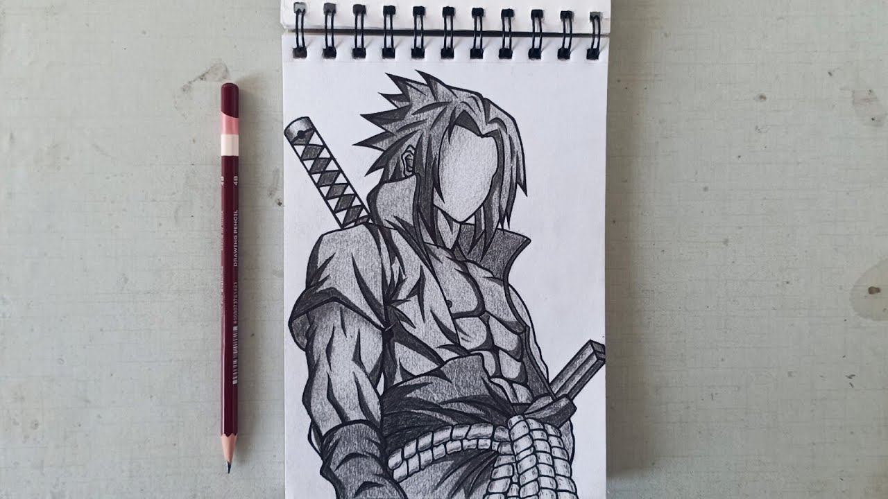 Sasuke Uchiha Sketch | Realistic Anime Drawing | Naruto Pencil Art #anime #itachi #mangadrawing