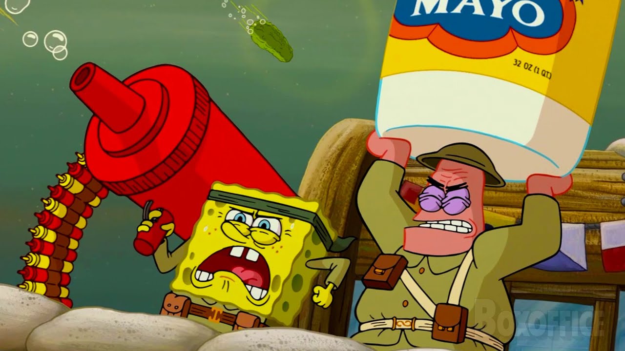 SpongeBob VS Plancton: lotta di cibo! | SpongeBob - Fuori dall'acqua | Clip in Italiano
