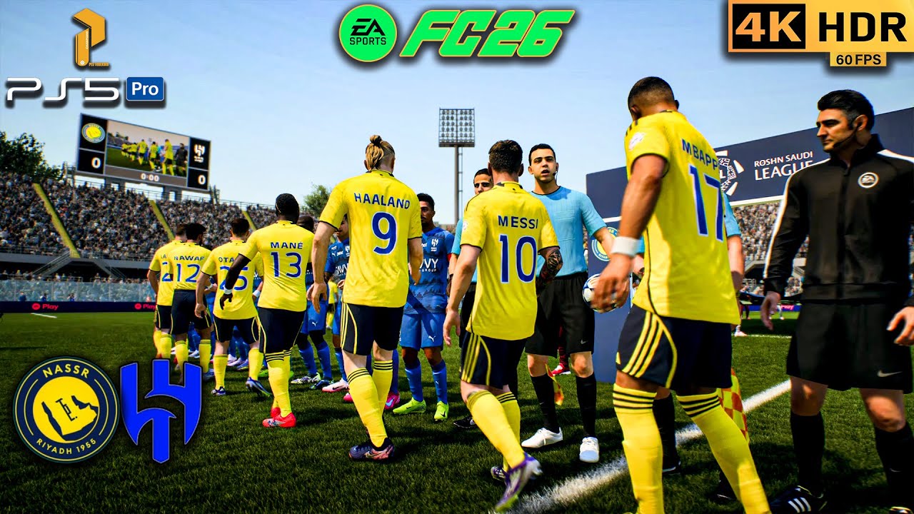 FC 26 PS5 4K HDR | Al Nassr FT Ronaldo, Messi, Mbappe & Haaland vs Al-Hilal #fc26 #ps5 #4k #viral