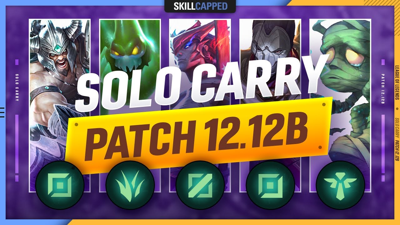 3 BEST SOLO CARRY Champions for EVERY ROLE in PATCH 12.12b - League of Legends