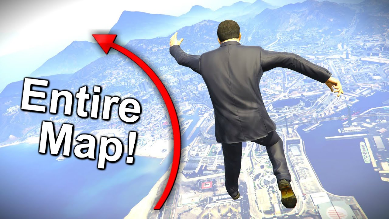 I went through the entire GTA 5 Map with Buffered Ledge Grab Glitch!