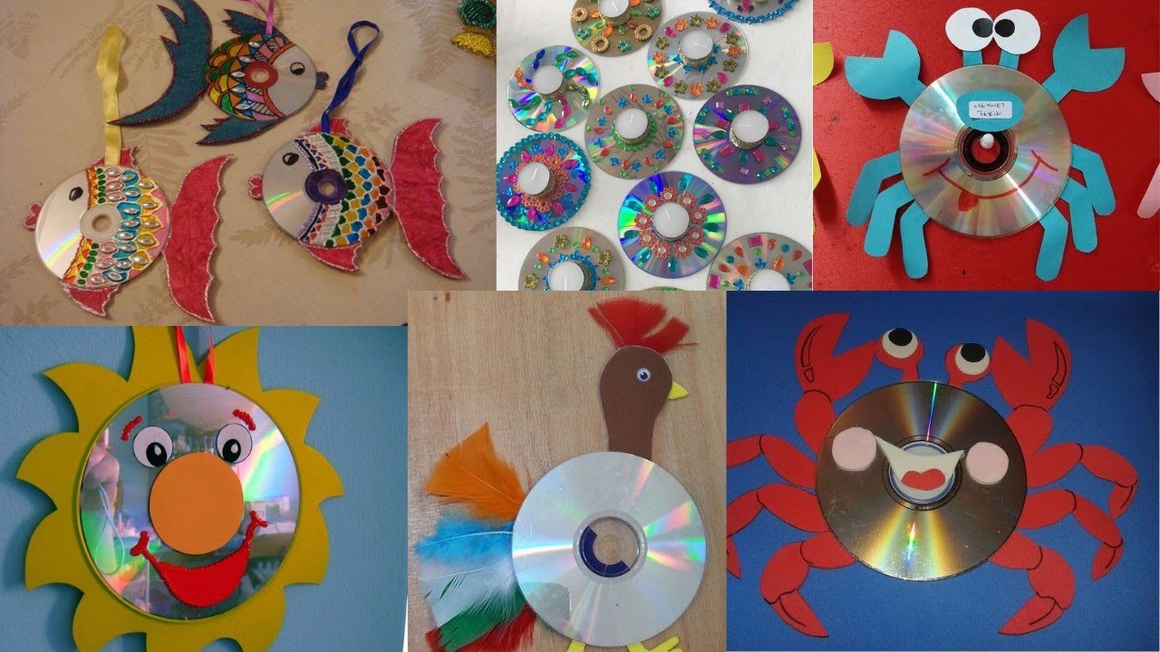 Easy Old CD decoration ideas for school/CD Crafts ideas for kids/home decoration ideas with Old CD