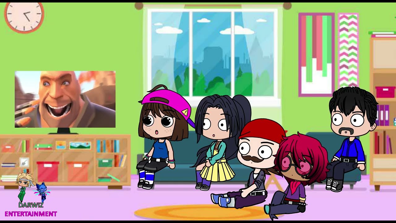 Jarvis and The Company React To Team Fortress 2: Meet them all  (Gacha Club)