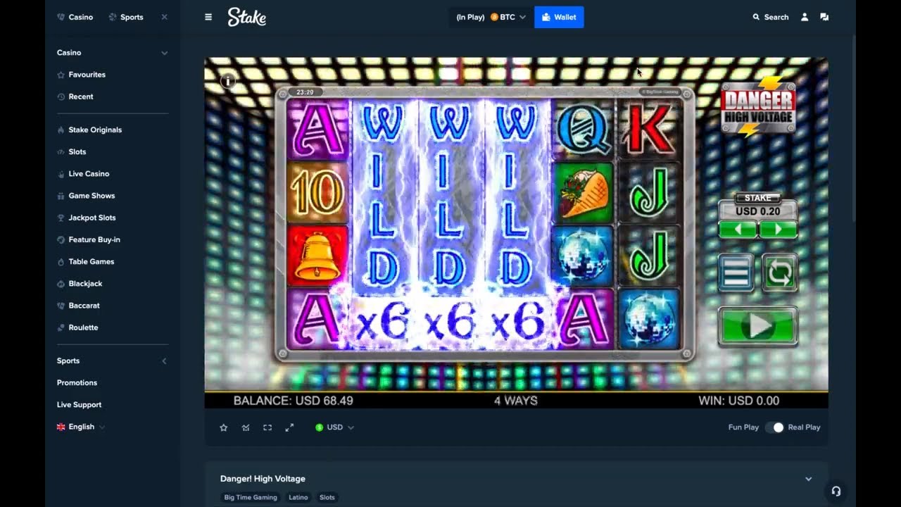 Danger High Voltage Slot Big Win (Base Game)