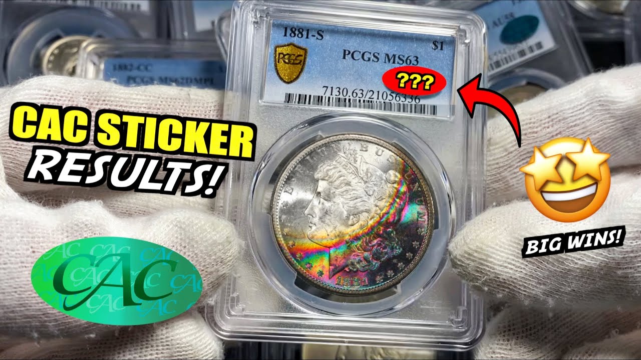 Результаты по наклейкам CAC — распаковка РЕДКИХ монет PCGS/NGC Crack Out! (Золотые наклейки?)