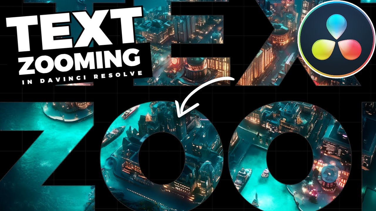 Zoom Through VIDEO Inside TEXT In Davinci Resolve