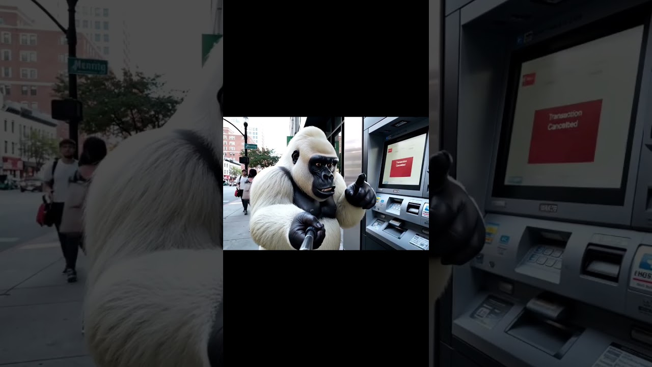 ATM Rejected Me&hellip; I Just Wanted Bananas! 🦍💳😂#shortsfeed