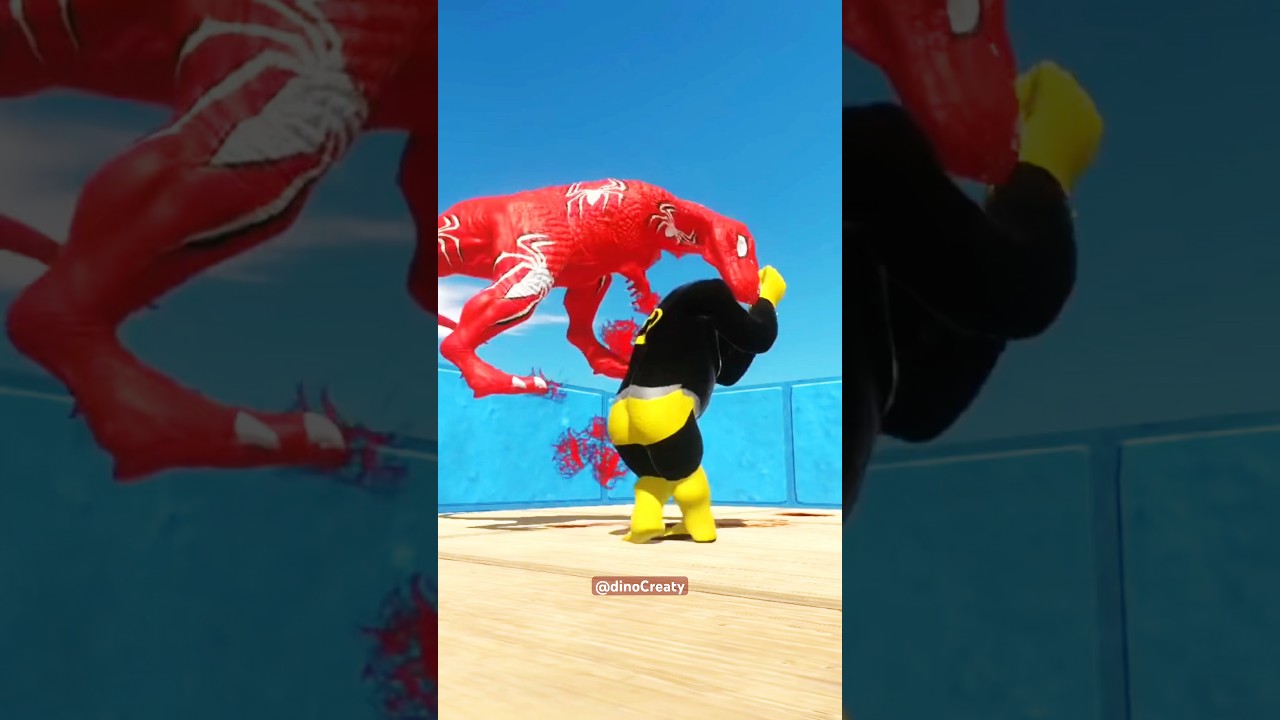 Batman Goro vs Spiderman T-rex 