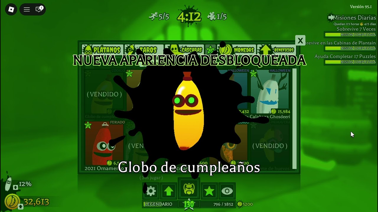 Desbloqueando a globo de cumpleaños, calabaza de blizzaria y calabaza ghostdeeri en banana eats