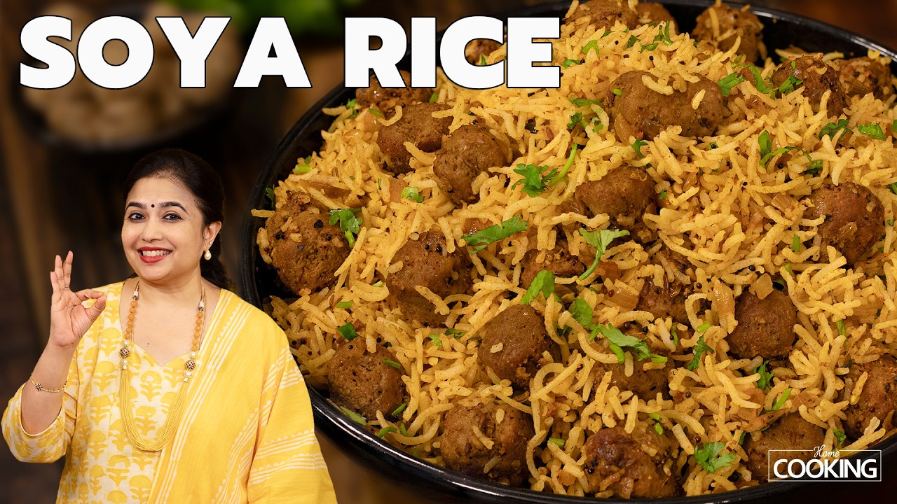 Soya Rice | Healthy High Protein Meal | Quick Lunch Box Recipe | Variety Rice