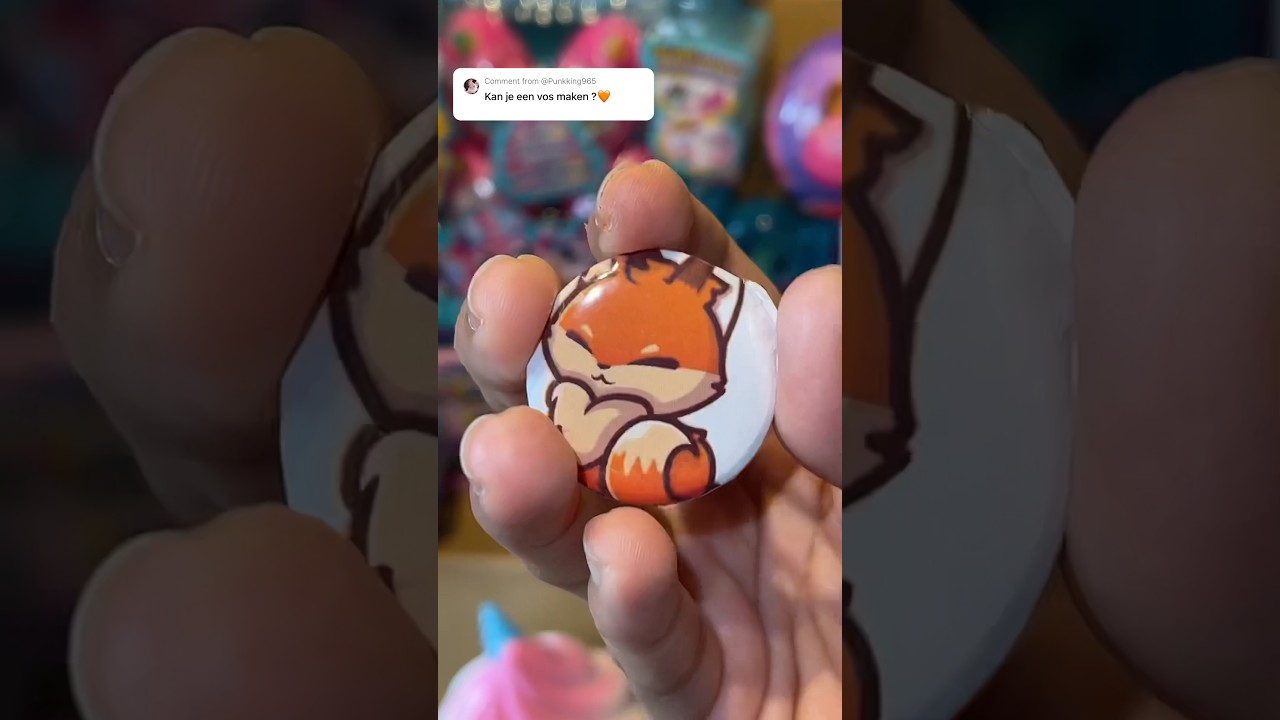 Fox Button Pin 🦊  #button #badge #badgemaking #diy #springonshorts #fox