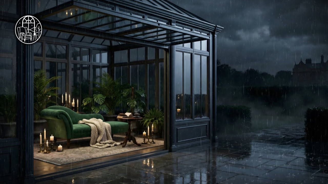Heavy Rain on Conservatory Glass | Sleep Safe, No Distractions | 3 Hours