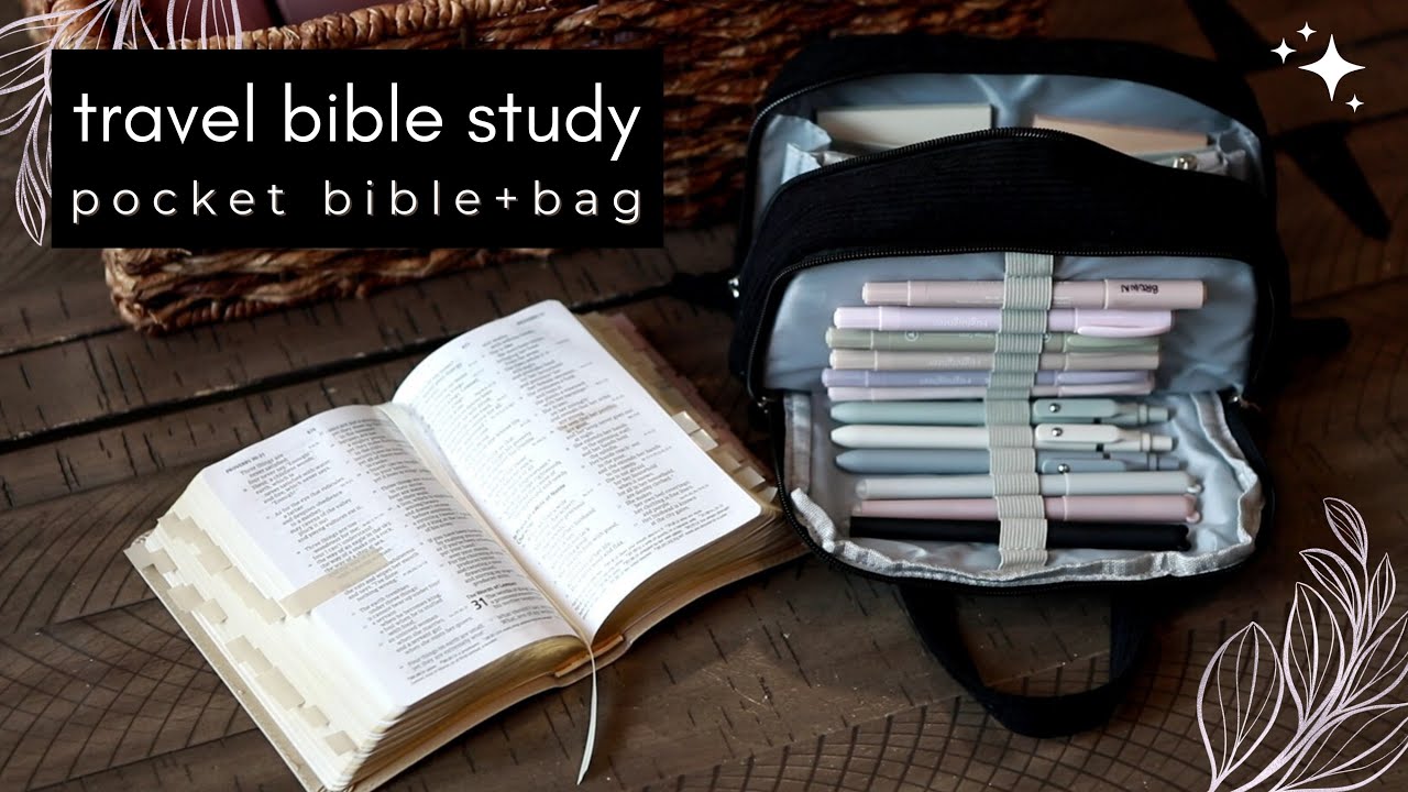 what's in my mini bible bag 🖤 bible tabs tour