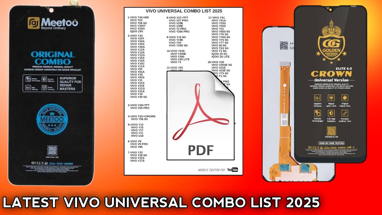 Vivo Universal Combo List 2025| Vivo Latest universal Combo List