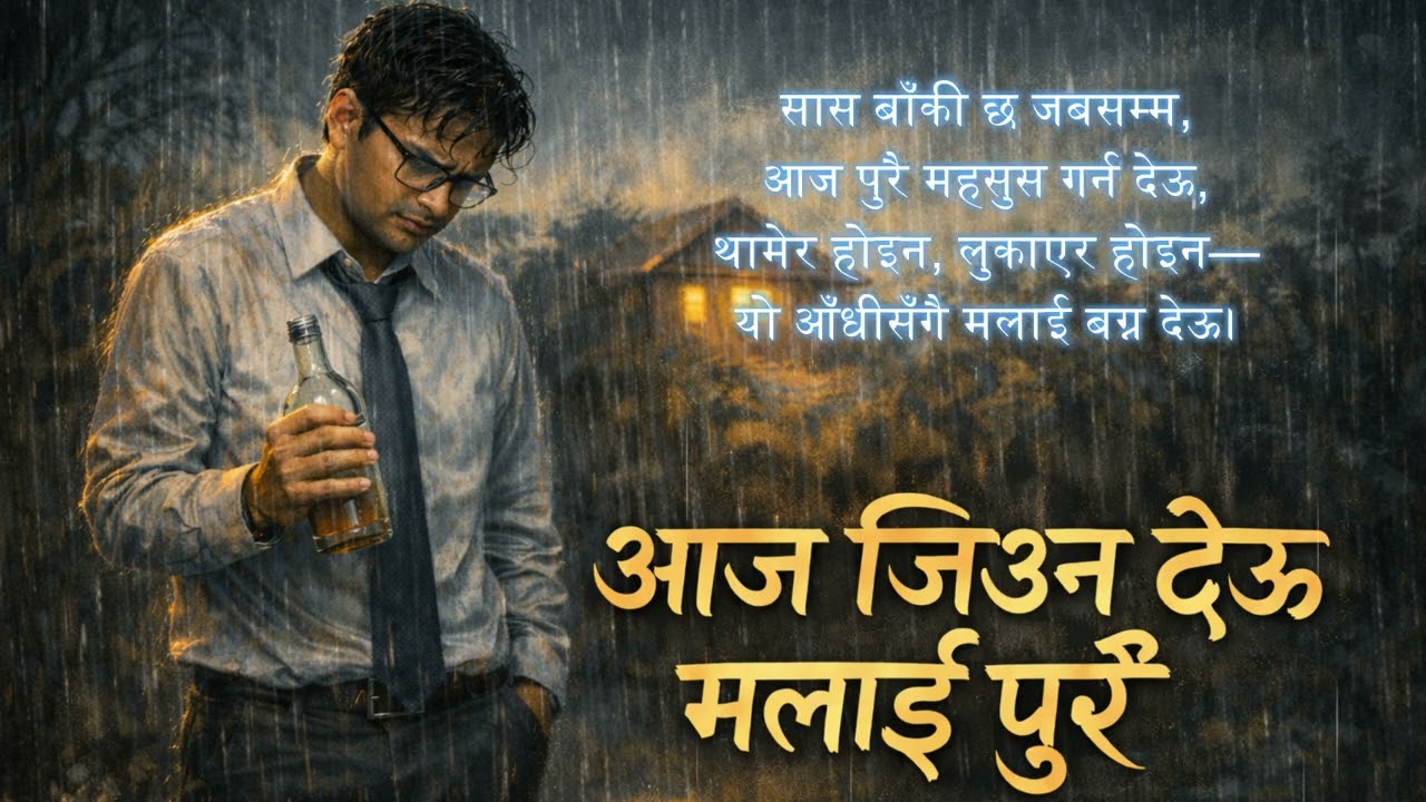 आज जिउन देऊ मलाई पुरै | Soulful Nepali Sad Song | Rain & Loneliness