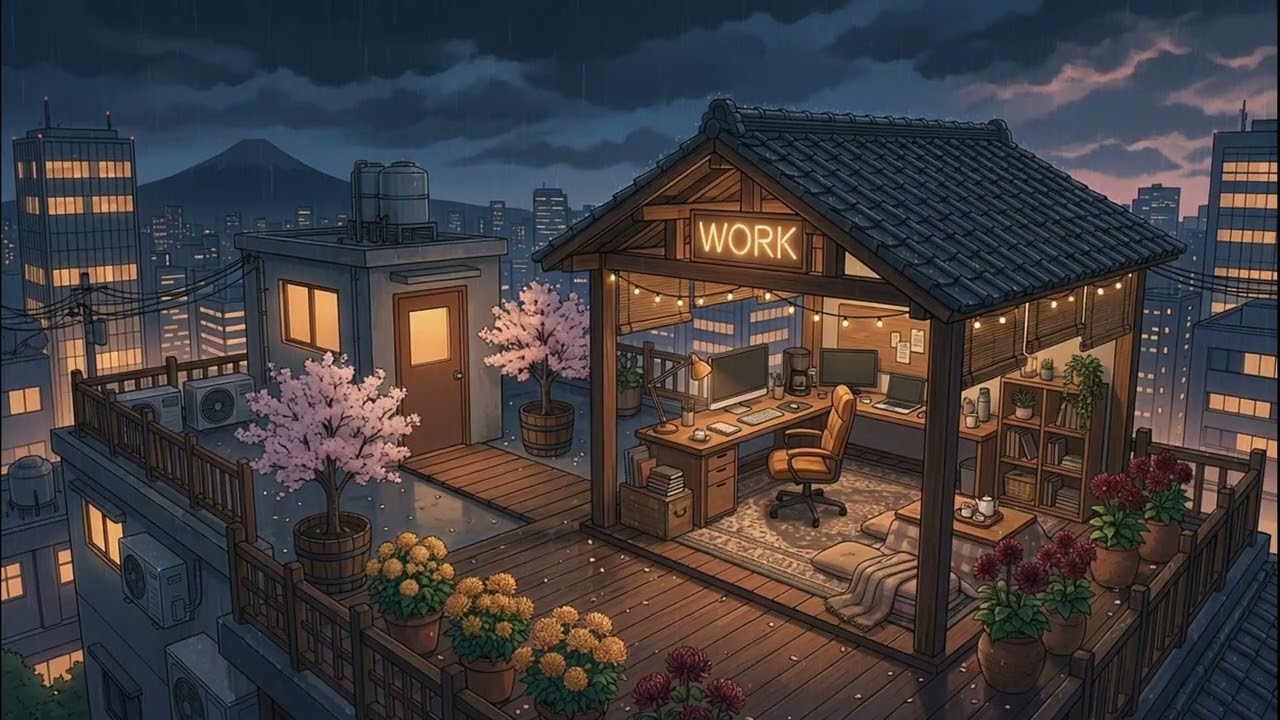 Quiet Hours For Serious Focus And Progress ☔ Spring Night Lofi For Study Work And Concentration
