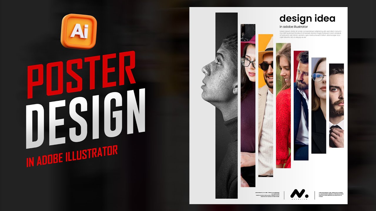 Creative Clipping Mask Poster design in Adobe Illustrator | Clipping Mask design | Adobe Illustrator