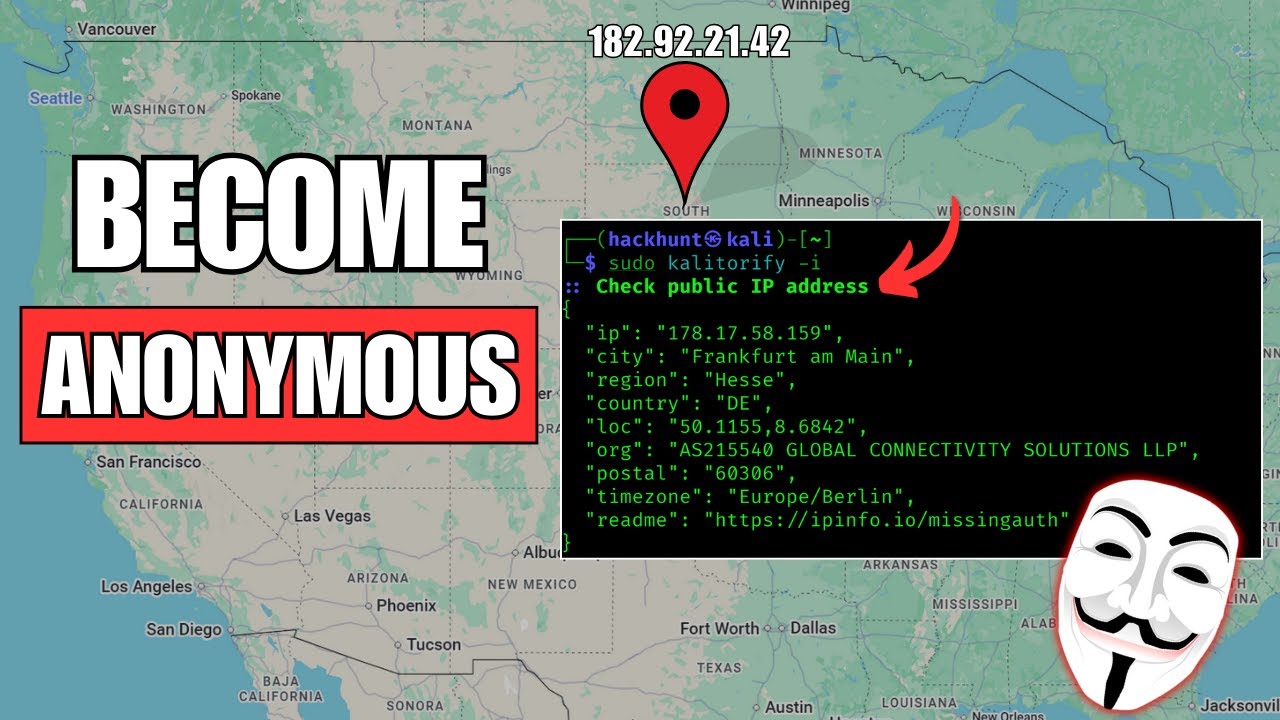 Смена IP-адреса и местоположения в Kali Linux (100% анонимно) | Kalitorify