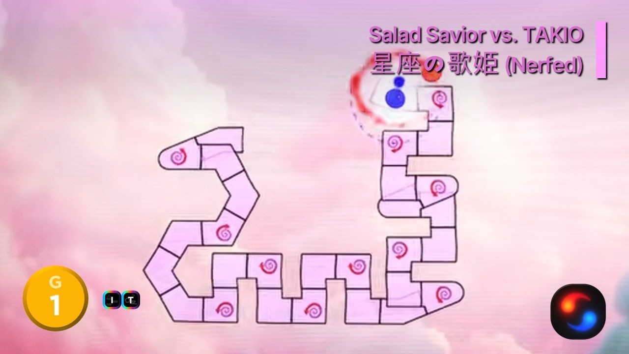 [ADOFAI Custom #68] 별자리의 노래 너프 | Salad Savior vs. TAKIO - 星座の歌姫 (Nerfed)