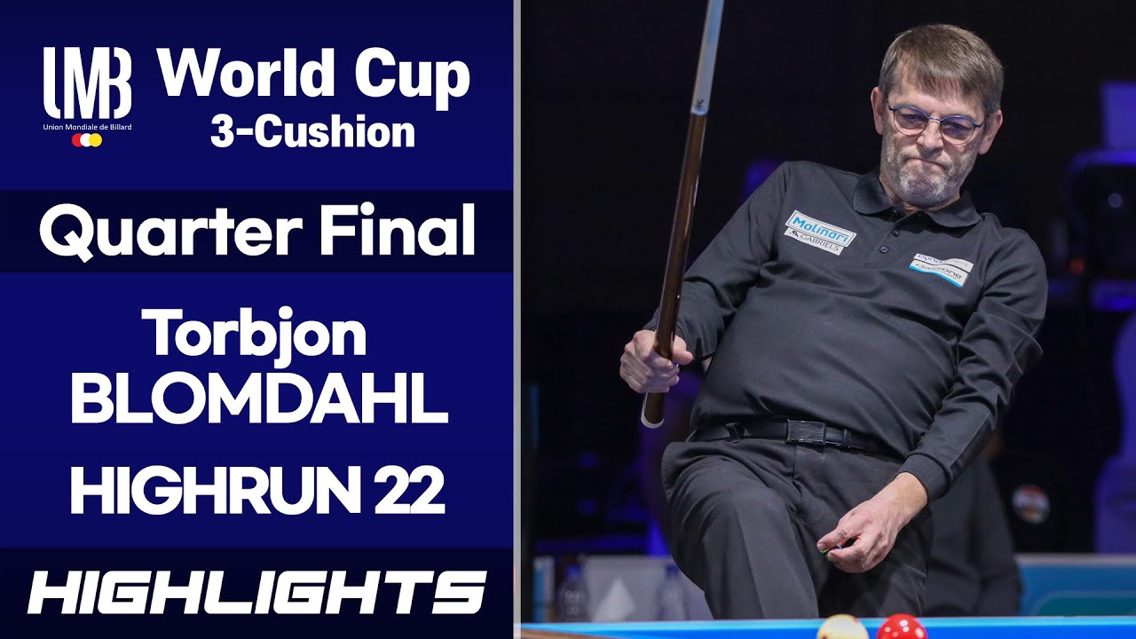 [Sharm El Sheikh World Cup 3-Cushion 2021] Torbjorn BLOMDAHL Highrun 22 (Fixed Cam)