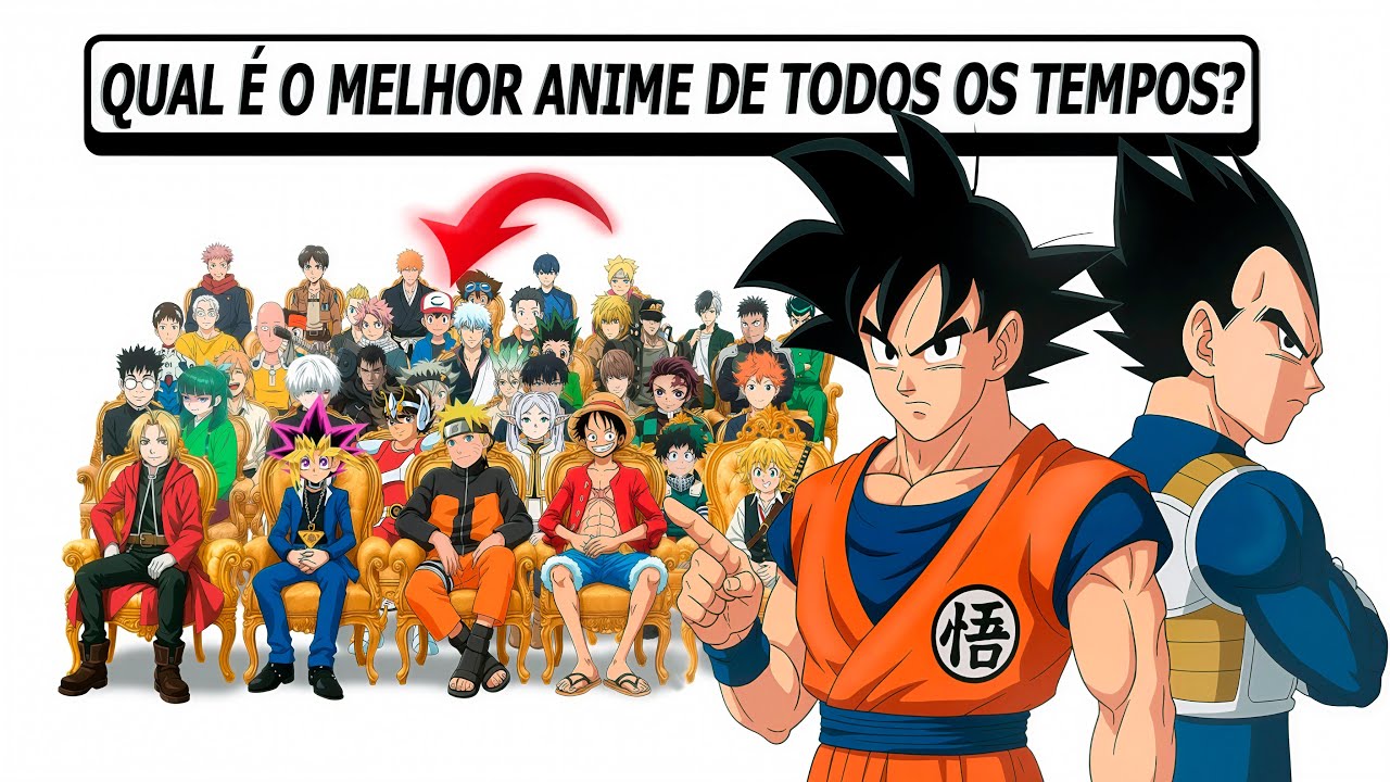 QUAL &Eacute; O MELHOR ANIME DE TODOS OS TEMPOS? | Ft. GOKU E VEGETA