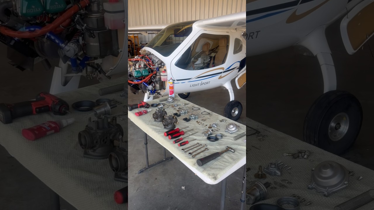Bing 64 200hr Carb Inspection on a Rotax 912ULS #flyrotax #bing64 #flightdesign #CTLS #912uls