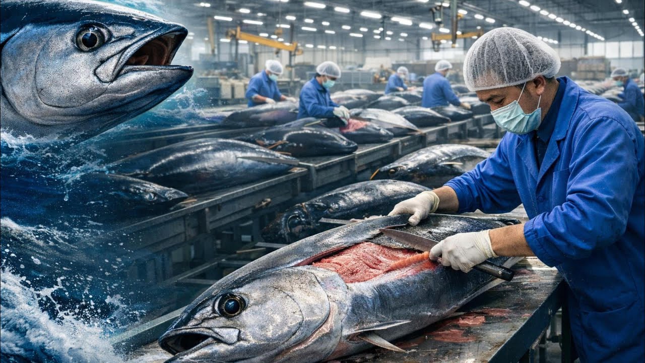How the Chinese Raise and Consume Billions of Tuna -  Tuna Processing Plant