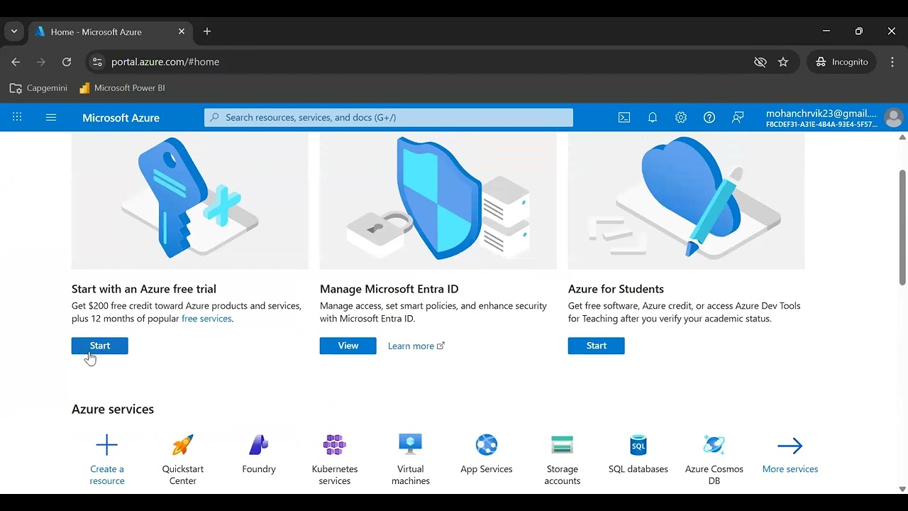 Azure data engineer class 1 day 1
