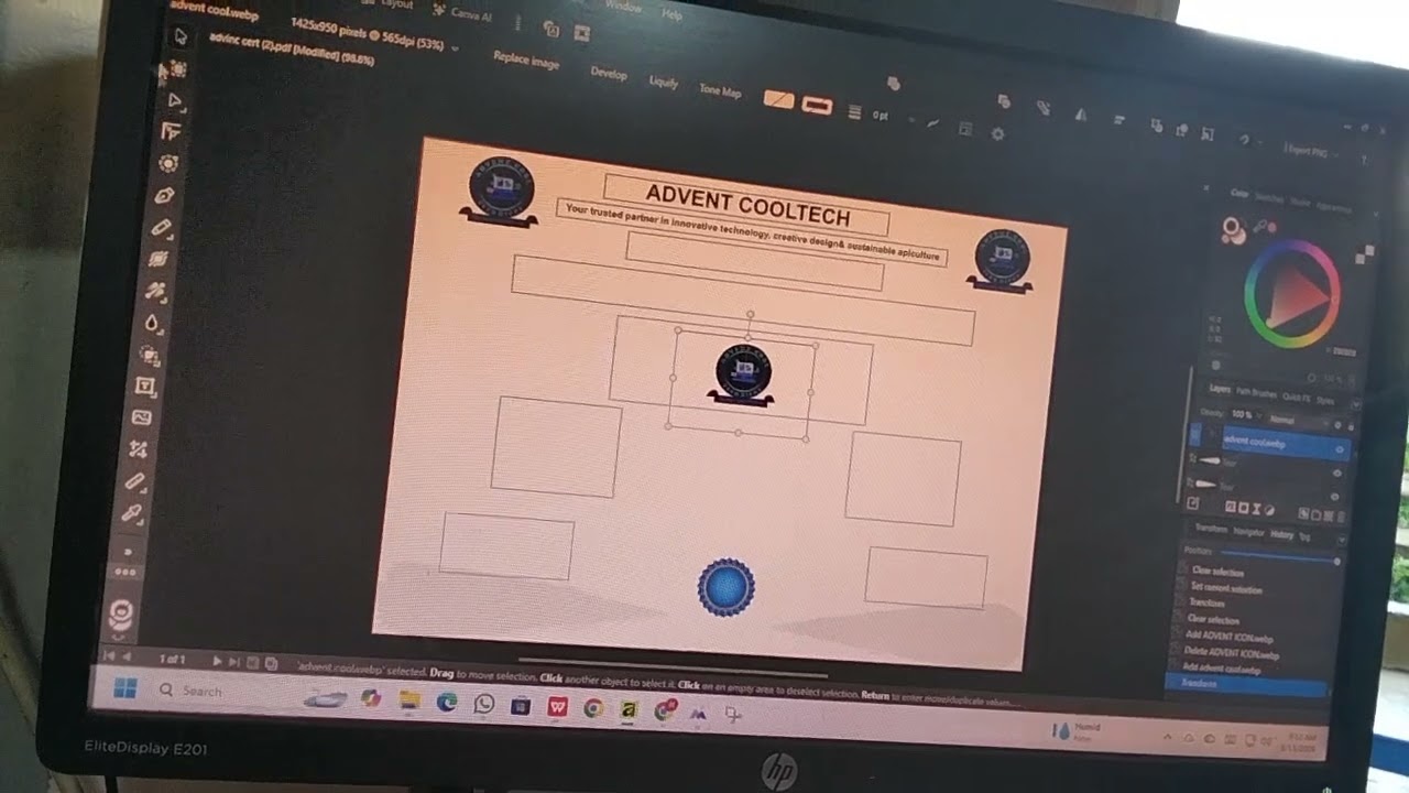 How to insert a picture in affinity 