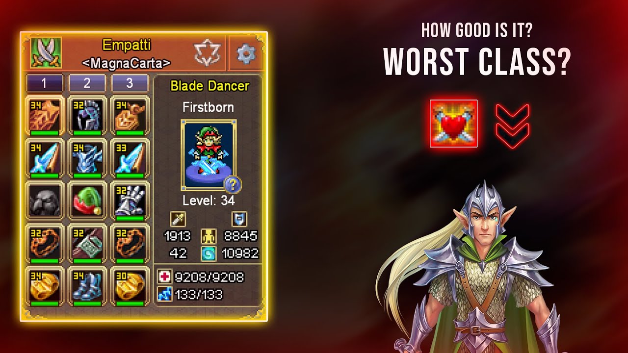 Blade dancer with the new update! Worst Class now? - How good is it? - Warspear Online