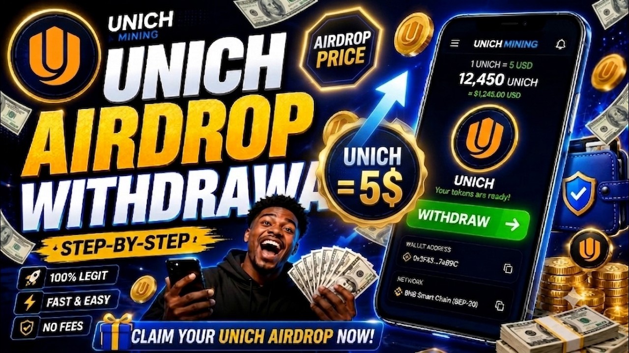 Unich Mining Airdrop Withdrawal Tutorial | Claim Your UNICH Tokens Now