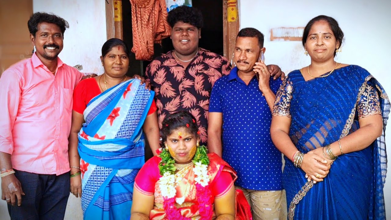 💐❤️🥳 அக்கா பொண்ணு மஞ்சள் நீராட்டு விழா #family #halfsaree #peterudathey #celebration #happy #vlog
