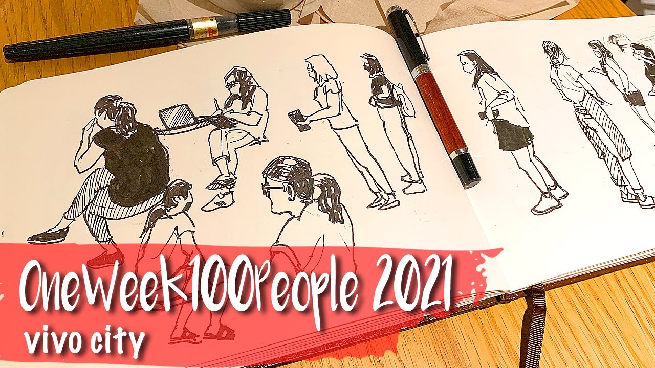 One Week 100 People 2021  l  Sketching People