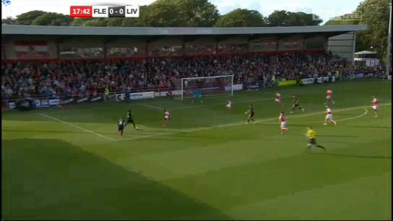 MARKO GRUJIC FIRST GOAL FOR LIVERPOOL VS FLEETWOOD (HD)