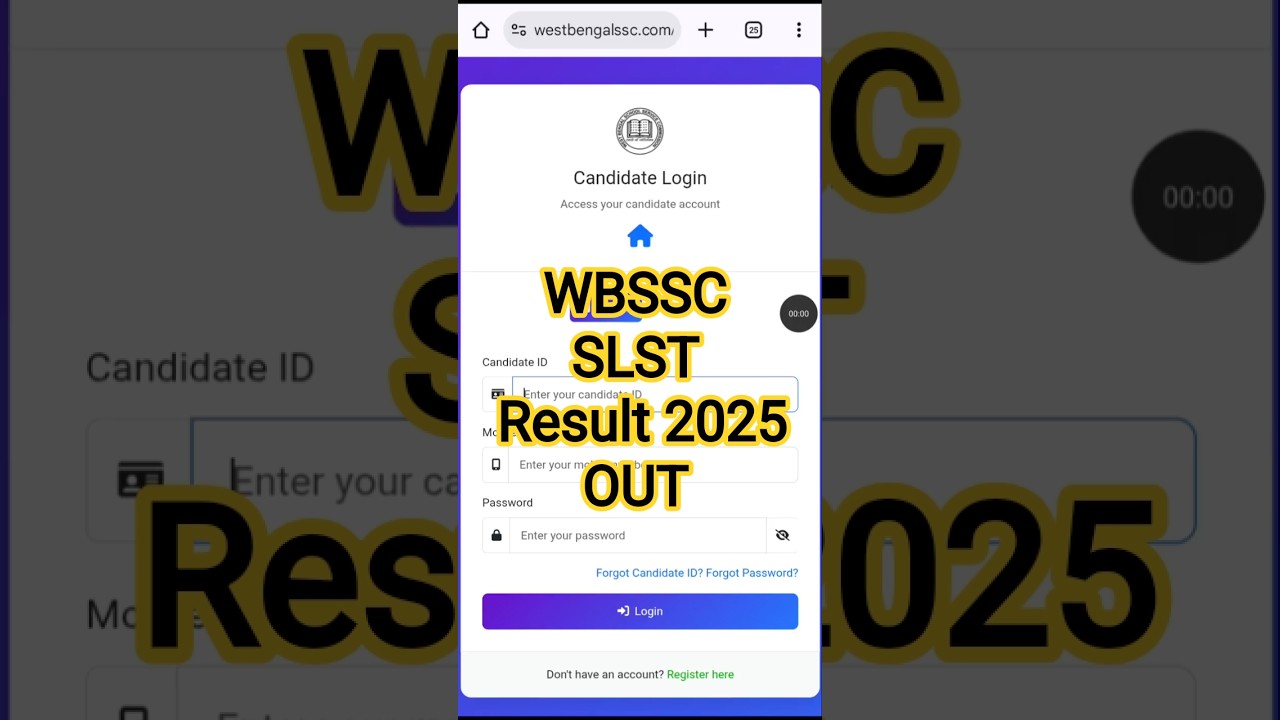 WBSSC SLST Result 2025 Date !! WBSSC SLST Result 2025 Kaise Dheke !! How To Check WBSSC SLST Result