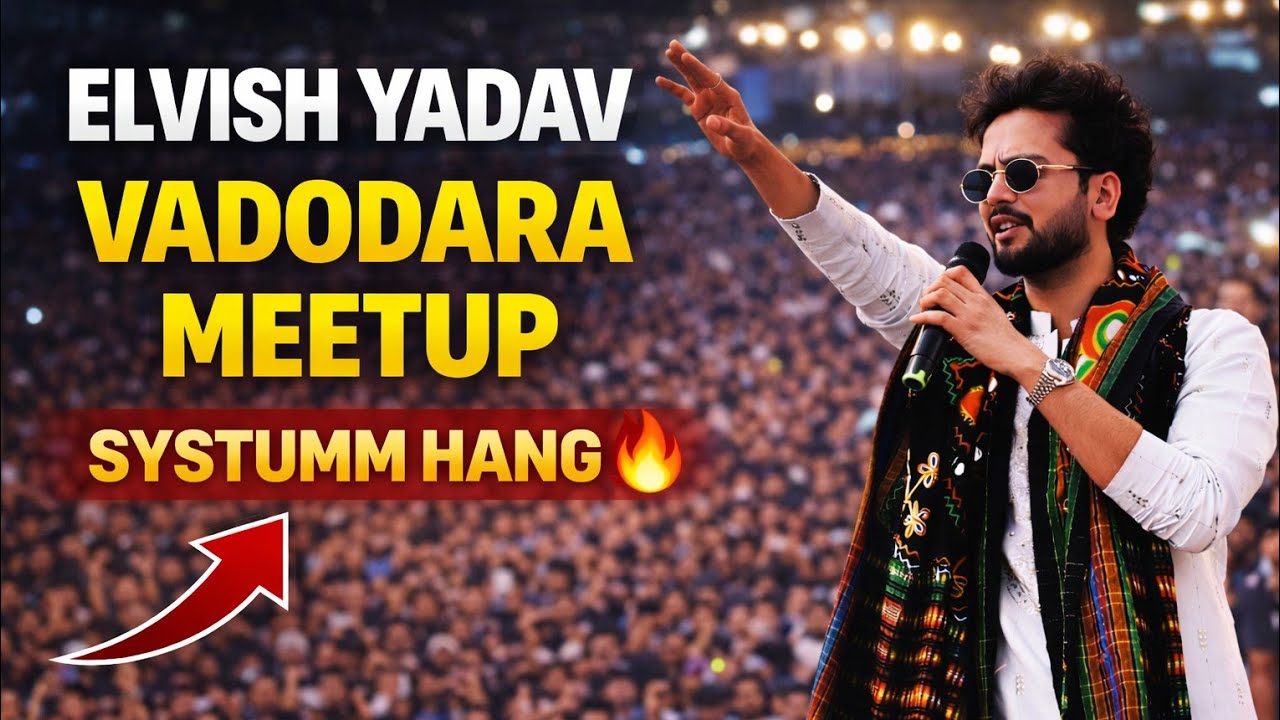 Elvish Yadav Vadodara Meetup 🔥 Massive Crowd | Elvish Yadav Holi Meetup | Elvish Yadav chomu meetup