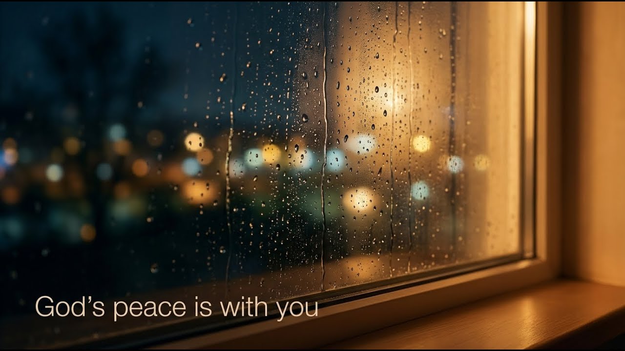 Fall Asleep in God’s Peace I Rain Sounds I Calming Words for Anxiety (Voice at 