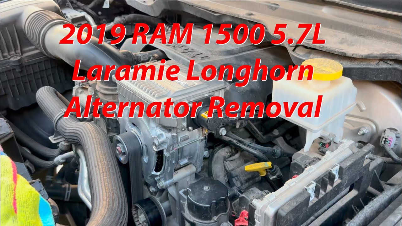 Снятие генератора RAM 1500 2019 года на двигателе Hemi 5.7L