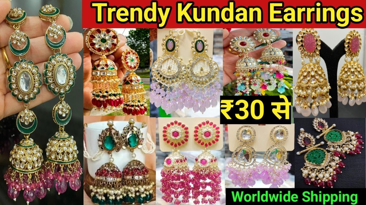 Premium Designer Indian Ethnic Earrings Collection 2023 | Kundan, Polki, Rajwadi & Pakistani Earring