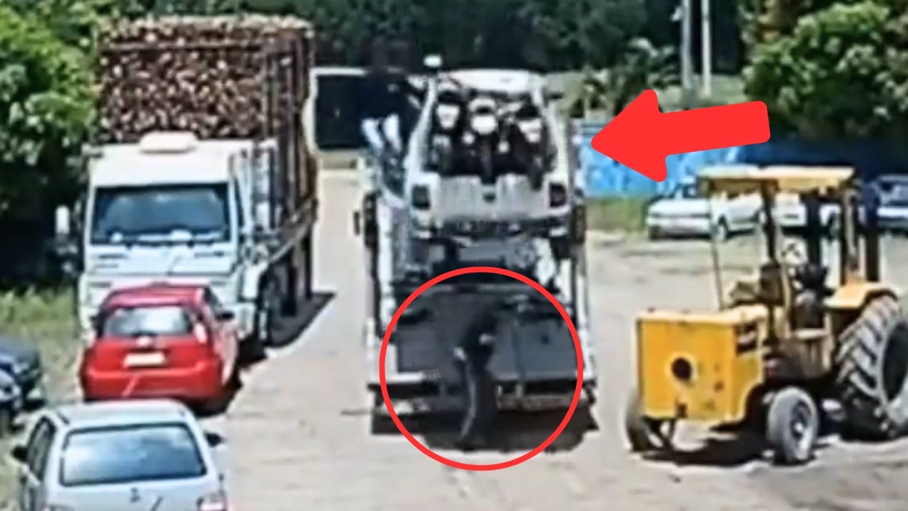 CAR FALLS ON A WORKER 💀 | ACCIDENT CAUGHT ON CAMERA