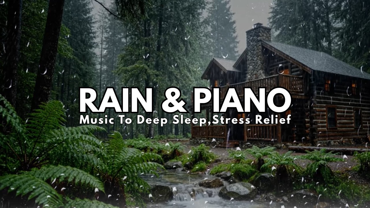 FALL INTO SLEEP INSTANTLY – Rain & Piano Music for Deep Sleep and Insomnia Relief