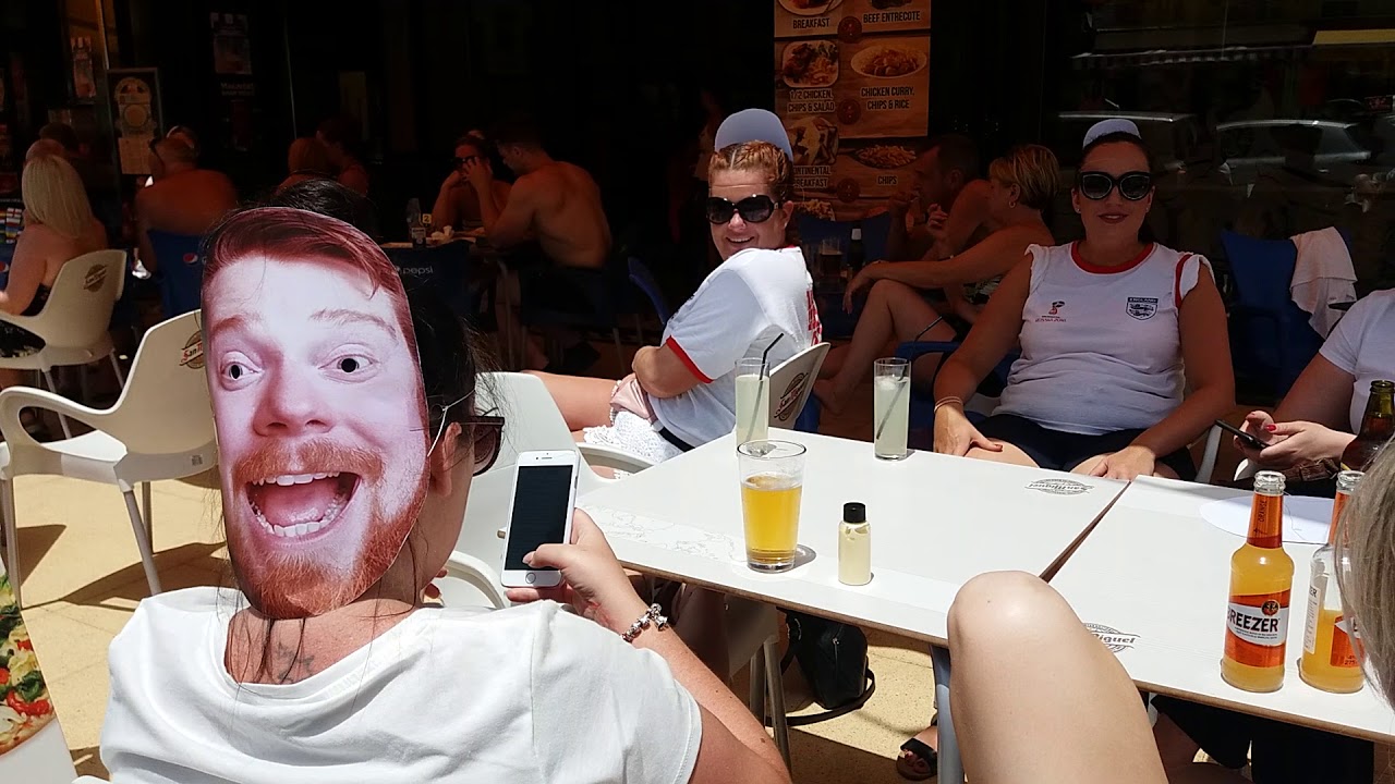 Benidorm bars. England v Panama. England supporters. Part 1 (1330+). 24 June 2018.