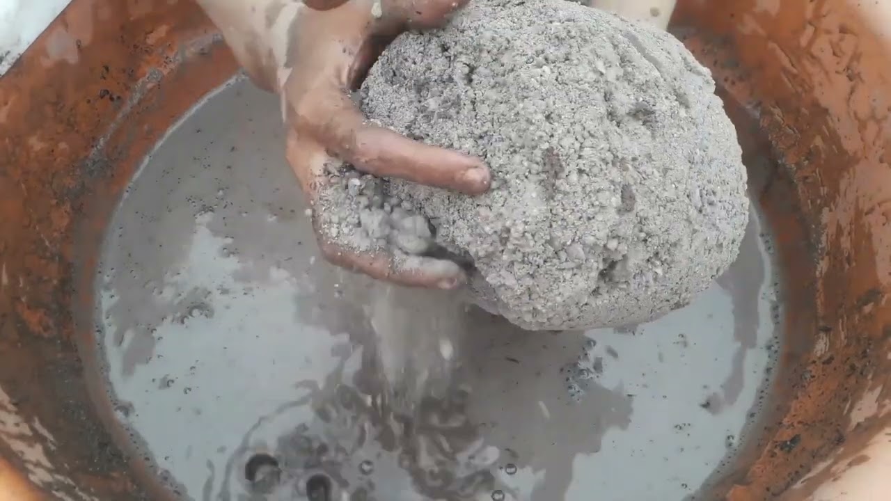 Water dipping Charment sand buckets crumbling in Water ASMR video 💧💦😴