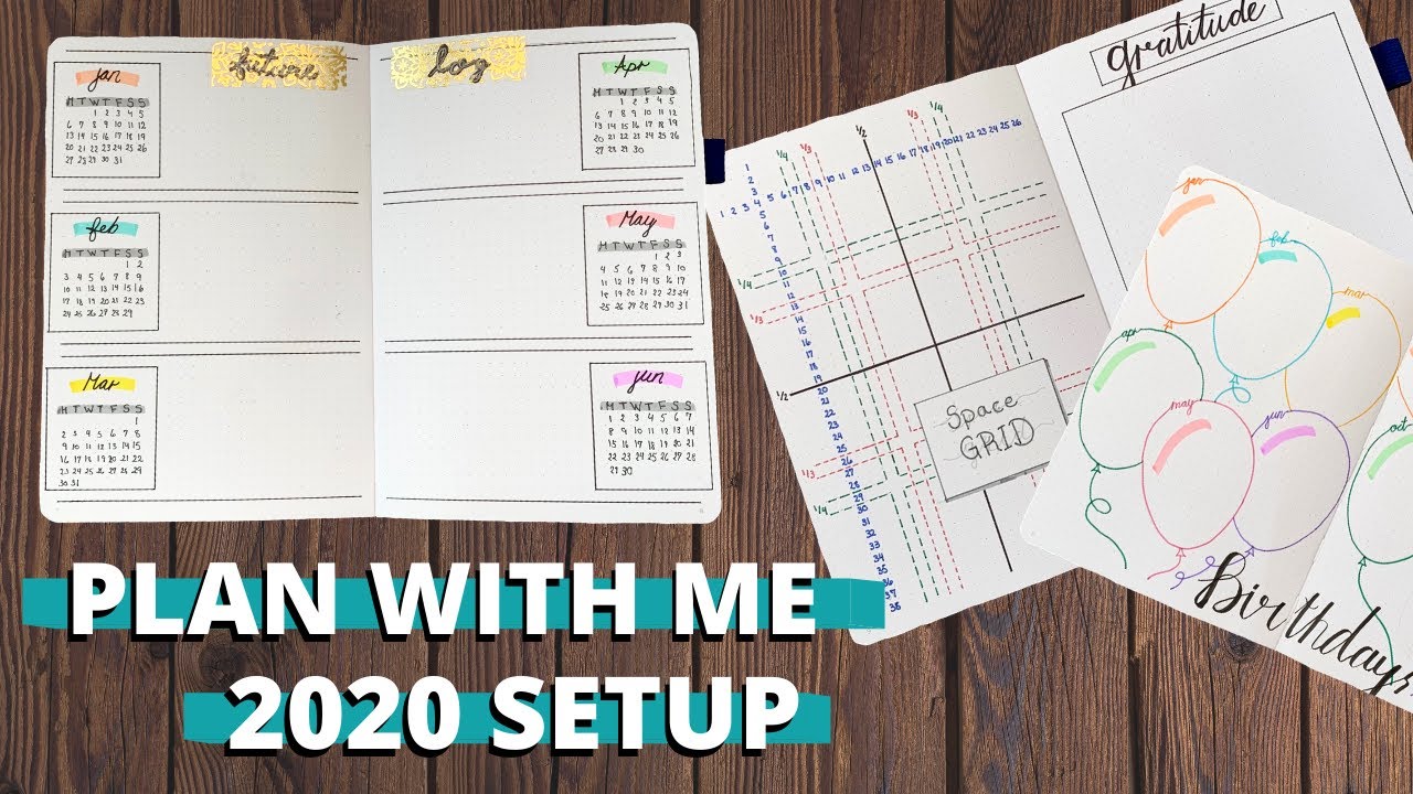 2020 BULLET JOURNAL SETUP - plan with me for the new year - starting new, simple, pastel bujo