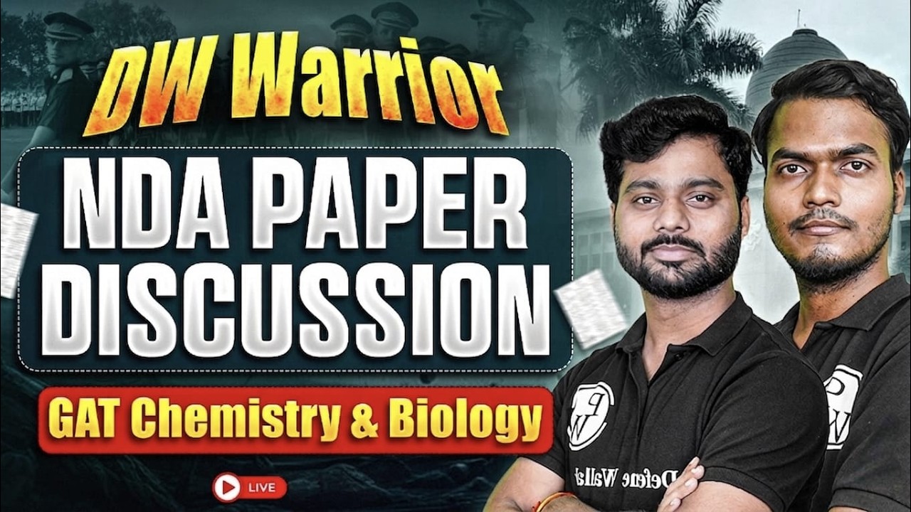 DW WARRIOR NDA | GAT CHEMISTRY & BIOLOGY | Paper Discussion | Defence Wallah Academy