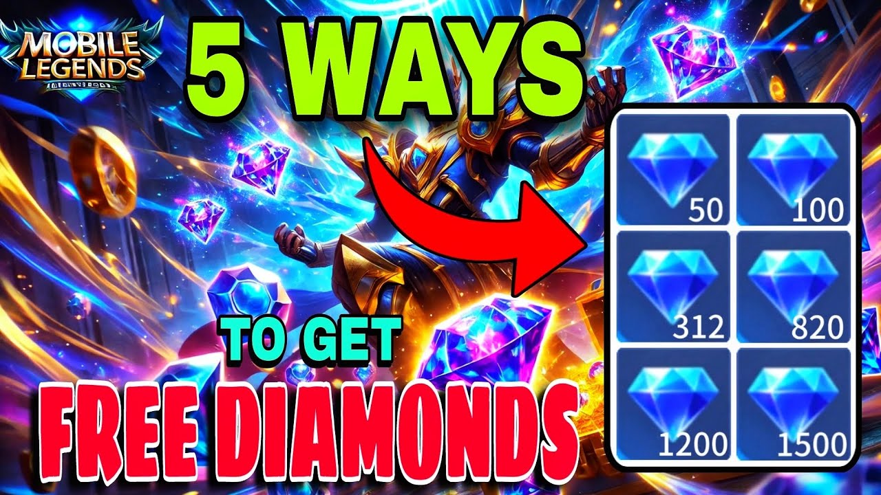 5 LEGIT WAYS To Get  FREE DIAMONDS in Mobile Legends