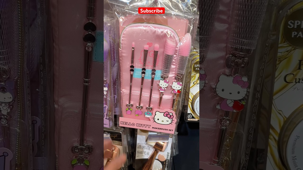 Hello kitty & kuromi makeup brush set #sanrio #kuromi #cinnamoroll #mymelody #makeup #makeupbrushes