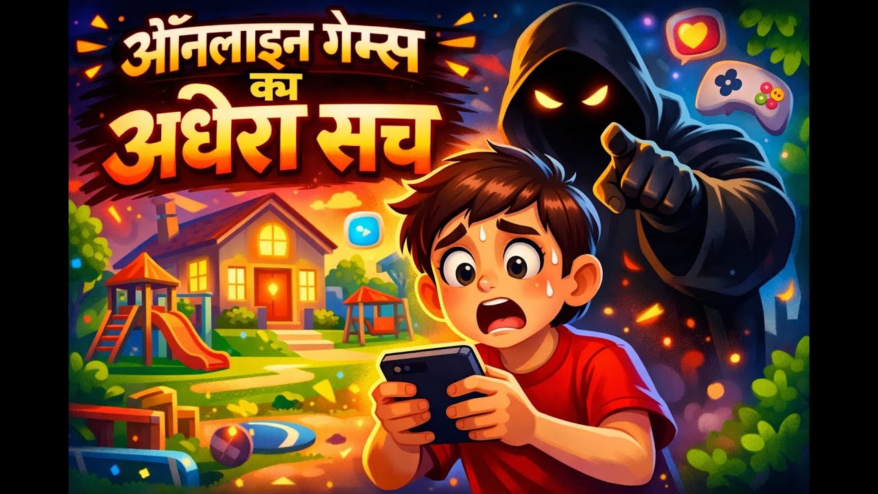 ऑनलाइन गेम्स का अंधेरा सच | HINDI KAHANI | CARTOON STORY #ऑनलाइनगेम्स#GamingTruth #OnlineGames ✅